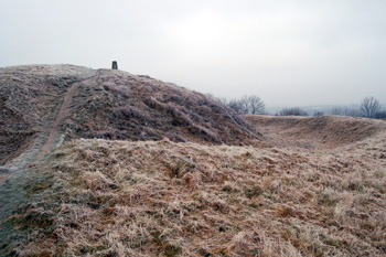 Motte bank and ditch December 2008